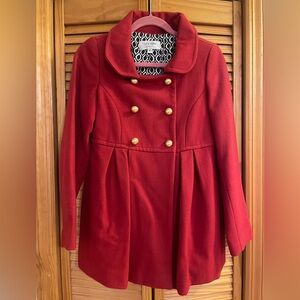 Skirtin Around - Pea Coat - Babydoll Jacket - with Gold Buttons - size 6